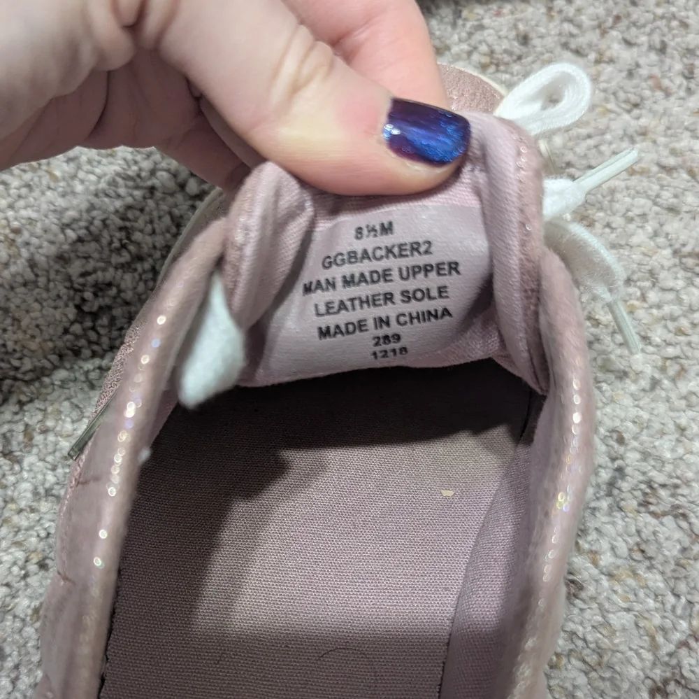 G by Guess Shimmering Pink Quilted Sneakers